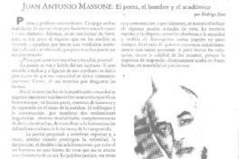 El poeta, el hombre y el académico  [artículo] Rodrigo Soto.