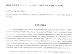 Borges y la dignidad del ser humano  [artículo] Luz María Reyes Santelices.