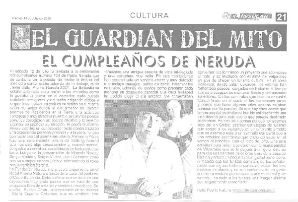 El cumpleaños de Neruda  [artículo] Rosabetty Muñoz.