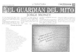 Jorge Money  [artículo] Alberto Szpunberg.