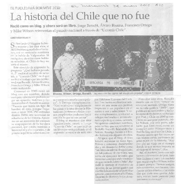 La historia del Chile que no fue  [artículo] Constanza Rojas V.
