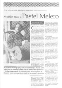 Munita trae Pastel Melero  [artículo] Daniel Navarrete Alvear.