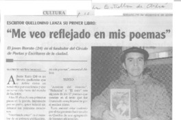 "Me veo reflejado en mis poemas"  [artículo] Mauricio Muñoz Moreno.