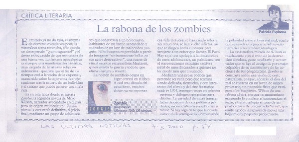La rabona de los zombies  [artículo] Patricia Espinosa.