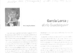 García Lorca y el río Guadalquivir  [artículo] María Angélica Blanco.
