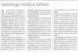 Saramago visita a Sábato  [artículo] José Miguel Figueroa Canales.