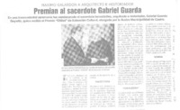 Premian al sacerdote Gabriel Guarda  [artículo].