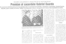 Premian al sacerdote Gabriel Guarda  [artículo].