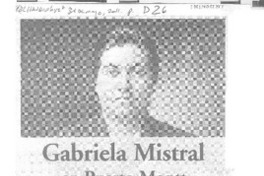 Gabriela Mistral en Puerto Montt  [artículo] Juan Carlos Velásquez.
