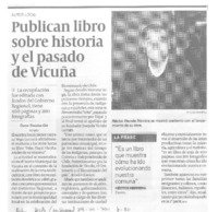 Publican libro sobre historia y el pasado de Vicuña  [artículo] Óscar Rosales Cid.