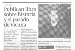 Publican libro sobre historia y el pasado de Vicuña  [artículo] Óscar Rosales Cid.