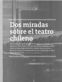 Dos miradas sbre el teatro chileno  [artículo] Tomàs Vio.
