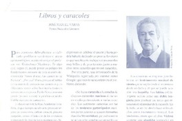 Libros y caracoles  [artículo] José Miguel Varas.
