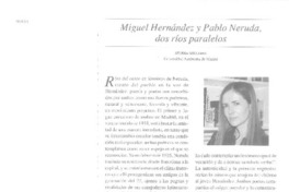 Miguel Hernández y Pablo Neruda, dos ríos paralelos  [artículo] Selena Millares.