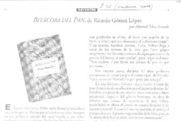 Bitácora del pan  [artículo] Manuel Silva Acevedo.