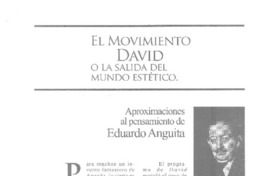 El movimiento David o la salida del mundo estético  [artículo] Natalia Figueroa.