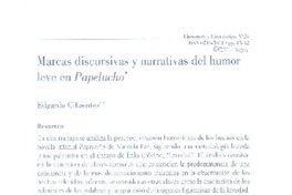 Marcas discursivas y narrativas del humor leve en Papelucho  [artículo] Edgardo Cifuentes.