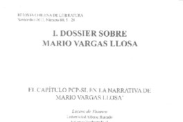 El capítulo PCP-SL en la narrativa de Mario Vargas Llosa  [artículo] Lucero de Vivanco.
