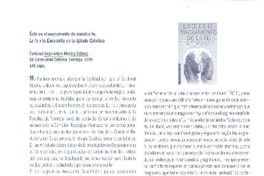 Éste es el sacramento de la fe  [artículo] Andrés Arteaga Manieu