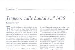 Temuco: calle Lautaro no. 1436  [artículo] Bernardo Reyes.