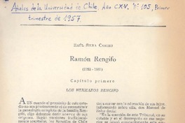 Ramón Rengifo  [artículo] Raúl Silva Castro.