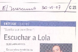 escuchar a Lola  [artículo] Pedro Labra Herrera.
