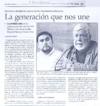 La generación que nos une  [artículo]Leonardo Robles.