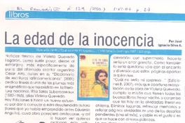 La edad de la inocencia  [artículo] José Ignacio Silva A.
