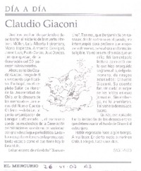 claudio Giaconi  [artículo] sagitario.