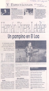 Hernán Rivera Letelier, un pampino en El Loa  [artículo].