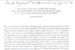 Reivindicación del Conde Don Julián  [artículo] Daniela Flesler.