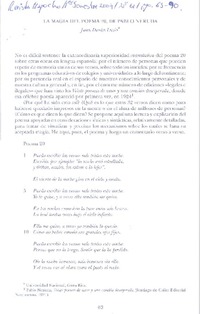 La magia del Poema 20, de Pablo Neruda  [artículo] Juan Durán Luzio.