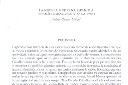 La novela moderna española  [artículo] Andrés Cáceres Milnes.