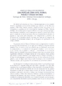 Lira Popular (1860-2976) Pueblo, poesía y ciudad en Chile  [artículo]Rocío Rodríguez Ferrer.