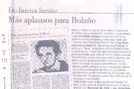 Más aplausos para Bolaño  [artículo].