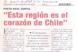 "Esta región es el corazón de Chile"  [artículo] Iverly Salgado.