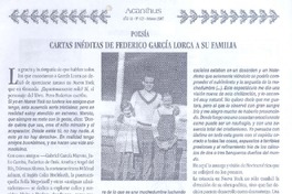 Cartas inéditas de Federico García Lorca a su familia  [artículo] Cristopher Mauer.