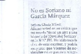 No es Soriano ni García Márquez  [artículo] Jorge Victoriano Alonso.