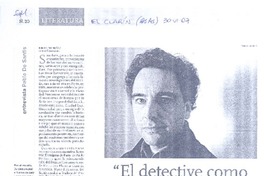 "El detective como héroe ya no existe" (entrevista)  [artículo] Núñez, Jorgelina.