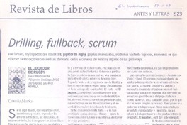 Drilling, fullback, scrum  [artículo] Camilo Marks.