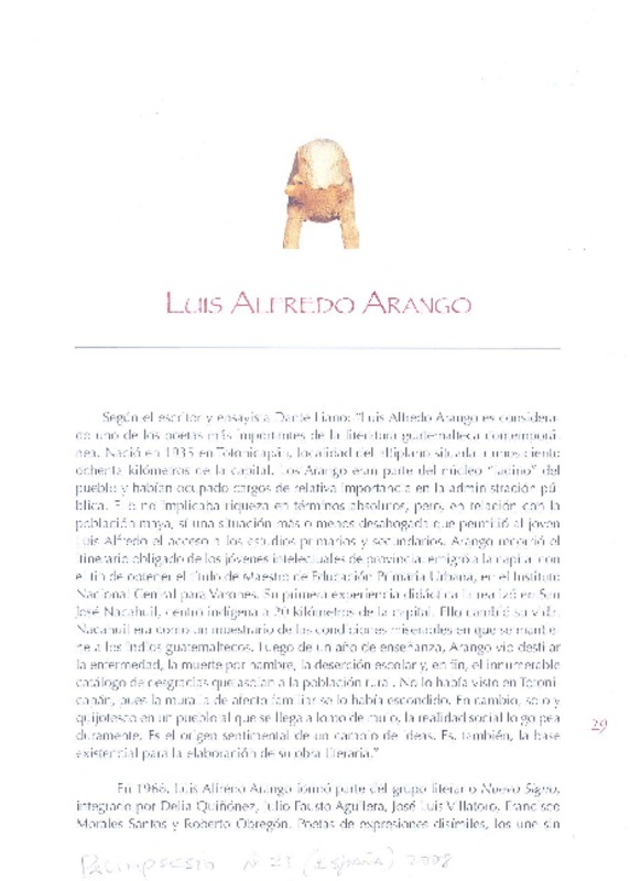 Luis Alfredo Arango  [artículo].