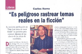 "Es peligroso rastrear temas reales en la ficción" (entrevista)  [artículo] Mario Rodríguez Órdenes.