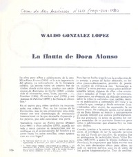 La flauta de Dora Alonso  [artículo] Waldo González López.
