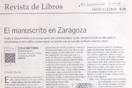 El manuscrito en Zaragoza  [artículo] Camilo Marks.