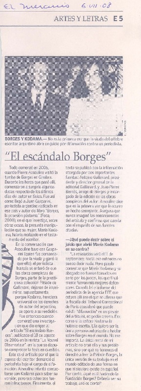 El Escándalo Borges  [artículo].