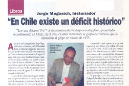 "En Chile existe un déficit histórico" (entrevista)  [artículo] Jorge Andrés Palma.