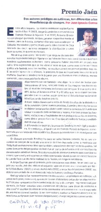 Premio Jaén  [artículo] Juan Ignacio Correa.