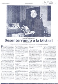 Desenterrando a la Mistral (entrevista)  [artículo]Mauricio Poblete Vergara.