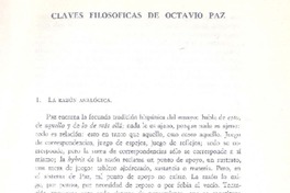 Claves filosóficas de Octavio Paz  [artículo] Manuel Benavides.