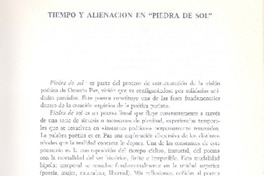 Tiempo y alienación en "Piedra de sol"  [artículo] José Ortega.